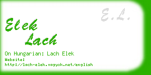 elek lach business card